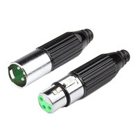 Conector XLR Macho/Hembra de 3 Pines Chapado en Oro con Código de Color para Mezclador de Audio Profesional, Micrófono, Sistema de Sonido de Escenario, Compatible con Neutrik