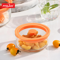 Pyglass – Contenants alimentaires en verre borosilicate de haute qualité avec couvercles en verre trempé, compatibles micro-ondes, pour cuisine, 300ml, 850ml, 1650ml, 3050ml