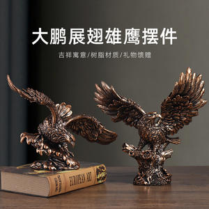 Vente en gros de résine artisanale style Art déco Aigle <span class=keywords><strong>Roc</strong></span> Ailes Sculpture bibelots pour la décoration de bureau Cadeau de pendaison de crémaillère Artisanat - Product Image 4