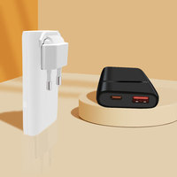 Cargador Rápido GaN Ultra Delgado de 65W, Cargador de Teléfono Móvil Plegable con Enchufe Europeo, Puertos USB-A y Tipo-C para Laptop/Tablet/Apple/iPad