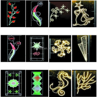 Luces Decorativas LED 2D para Exteriores, IP65, de Plástico/PVC, para Navidad, Halloween, Calle, 2700K, Blanco Cálido, CRI 90, 1.5m de Longitud