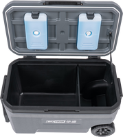 Glacière isotherme portable moderne 47L en PU avec motif lettres, étanche pour le vin, l'hôpital, les pique-niques, le camping, les canettes et les aliments