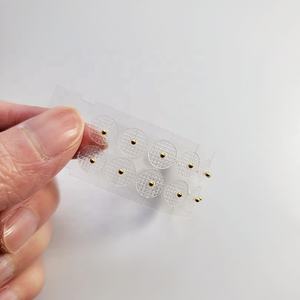 Pegatinas de punto de oreja transparentes chapadas en oro y plata de 1,5mm, semillas de oreja de presión de oreja transpirables de grado médico - Product Image 3
