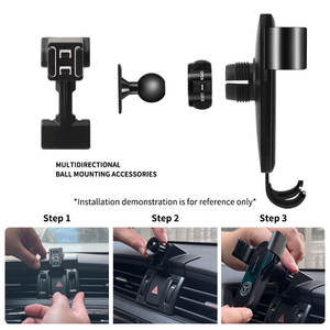 <span class=keywords><strong>Support</strong></span> de téléphone portable à fixation sur grille d'aération ABS <span class=keywords><strong>pour</strong></span> <span class=keywords><strong>Toyota</strong></span> <span class=keywords><strong>Yaris</strong></span> 2008-2011, rotation à 360 degrés, <span class=keywords><strong>support</strong></span> à gravité, vente en gros, nouveauté automobile - Product Image 3