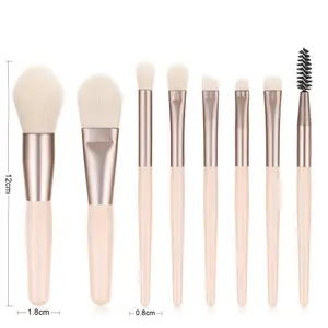 8 Pcs Mini Travel Portable Soft Makeup Brushes Set Eye Shadow Foundation Powder Eyelash Lip Concealer Blush Make Up Brush Set