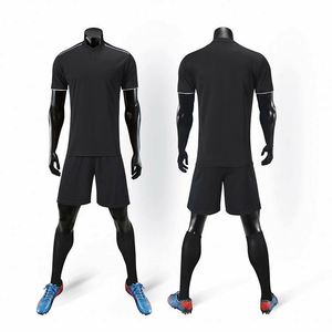 Camisetas de Fútbol Unisex al por Mayor de la Mejor Calidad, Impresas por Transferencia de Calor, Personalizadas, Negras, Talla Grande, Transpirables, de Secado Rápido, 100% Poliéster - Product Image 1