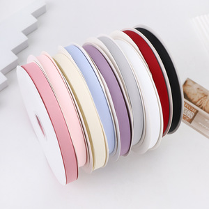 Nine-Colored Ribbon Grosgrain Ribbon 1.5cm Solid Color Woven Polyester Diy Craft Ribbon - Product Image 1