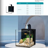 Petit aquarium rectangulaire ultra-blanc écologique à circulation autonome avec filtre arrière, moderne, pour animaux de compagnie, pour la maison et le salon
