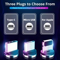Cable USB Magnético 3 en 1 con Carga Rápida para Teléfono, Cable USB Tipo C, Cable Magnético de Carga Rápida al por Mayor