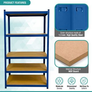 고하중 선반 유닛 180 X 90 X 40cm 수납 선반 메탈 선반 작업장 선반 - Product Image 5