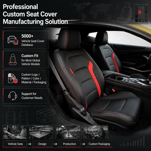 Housses de siège auto personnalisées pour Chevrolet <span class=keywords><strong>Camaro</strong></span> 2010-2015, cuir écologique, imperméable, résistant à l'usure, OEM - Product Image 5