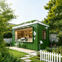 Conteneur de magasin mobile, boutique préfabriquée portable, panneaux sandwich, structure en acier isolée pour le commerce de détail de rue