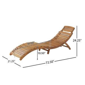 DB LAHAINA Chaise longue pliable en acier en bois massif mobilier d'extérieur en PVC pour patio jardin parc cour hôtel utilisation de loisirs - Product Image 4
