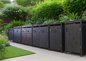 Villa Can Poubelle Extérieure Stockage <span class=keywords><strong>Abri</strong></span> À <span class=keywords><strong>Outils</strong></span> <span class=keywords><strong>De</strong></span> <span class=keywords><strong>Jardin</strong></span> avec Bacs À Roulettes Acier <span class=keywords><strong>Bois</strong></span> Plastique Cadre Métallique <span class=keywords><strong>pour</strong></span> <span class=keywords><strong>Abri</strong></span> - Product Image 2