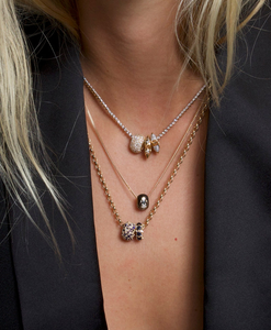 Bijoux personnalisés plaqués or, pendentif charme émail symbole <span class=keywords><strong>du</strong></span> zodiaque, breloque perle <span class=keywords><strong>horoscope</strong></span> céleste en zircon cubique, bijoux de mode - Product Image 2