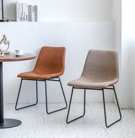 Chaise de bureau confortable en cuir, chaise de restaurant, chaise de cuisine, chaise d'hôtel, vente chaude, pieds en métal de haute qualité