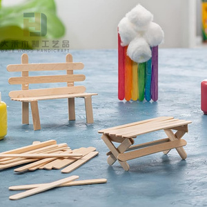 150PCS đa chức năng bằng gỗ tẩy lông Popsicle <span class=keywords><strong>Craft</strong></span> Stick DIY gỗ sáp thủ công Gậy cho lưỡi depressors Ice Cream <span class=keywords><strong>Craft</strong></span> dự án - Product Image 4