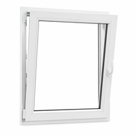 Ventana Abatible de Doble Acristalamiento de Aleación de Aluminio con Sistema de Rotura de Puente Térmico y Diseño Moderno en Venta