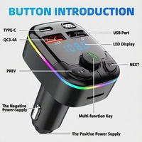 Transmetteur FM pour voiture BT5.0, lecteur MP3, chargeur de téléphone, appels mains libres, charge rapide 3A, allume-cigare