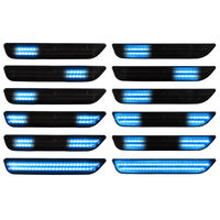 Lampu Sein Samping LED Sequential Scan untuk Ford Mustang 2010-2014 Lensa Asap Depan Warna Biru Es AR3Z 15A201 2 Buah
