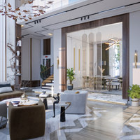 Desain Interior 3D Modern furnitur mewah Villa Manhattan rumah impian solusi satu atap untuk ruang keluarga apartemen Hotel
