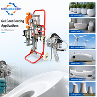 Machine de pulvérisation portable pour la production de revêtements en gelcoat et de résine de fibre de verre pour couvercles de nacelles FRP, pièces automobiles et tours de refroidissement
