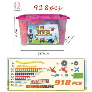 Jouets populaires playstideluxe, ensemble de 918 pièces, jouet de Construction, blocs de Construction