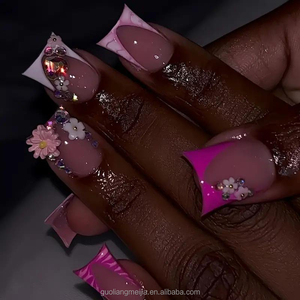 <span class=keywords><strong>Uñas</strong></span> Postizas Acrílicas Hechas a Mano con Forma Corta y Alargada, Estilo Pata de Pato, Directas de Fábrica, para Pedicura de Verano con Sandalias - Product Image 5
