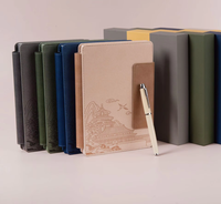 Ensemble cadeau de carnet personnalisé avec logo, couverture rigide en similicuir, impression par sublimation, 100 feuilles, haute valeur chromatique, réunion d'entreprise