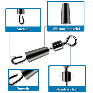 100 pièces/sac accessoires de pêche à la carpe roulement à billes changement rapide connecteur de pêche pivotant pour méthode mangeoire pêche pivotant Snap - Product Image 5