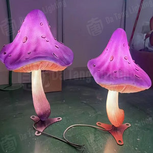 Giant Luminous Fiberglass Mushroom Modeling Decorative <b>Light</b> RGB <b>LED</b> Landscape Installation For Theme Park Night Scene - Product Image 2