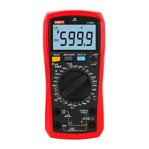 UNI-T Multimetro Digitale a Vero RMS UT890C UT890D + Manuale Range AC DC Frequenza di Capacità Tester di Temperatura Retroilluminazione