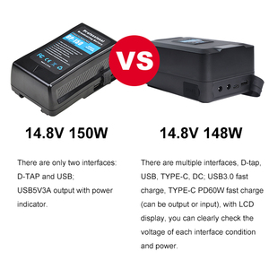 TPF Mini v Type Batteries d'affichage Lcd 10000mah v Mount v Batterie de verrouillage pour caméra vidéo professionnelle sony - Product Image 6
