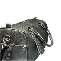 Sac de voyage en cuir véritable, durable, de haute qualité, élégant, pour homme, week-end, nuit, gym, fermeture éclair, uni, vintage, réglable