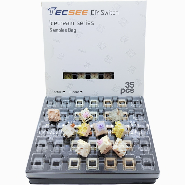 New DIY ICe Cream Switch Mechanical Keyboard Switch HPE Stem and Housing Can Be Custom logo Color