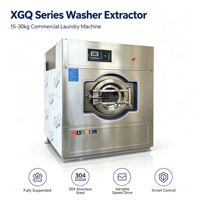 Mesin Cuci Industri Otomatis Penuh Seri XGQ F 15kg Baja Tahan Karat 304 Uap untuk Hotel Rumah Sakit Laundry