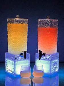 Large Capacity Square Cylindrical Acrylic Ice Lines DrinkDispensers With Tap <b>Led</b> Beer Beverage Tower for Nightclub - Product Image 1