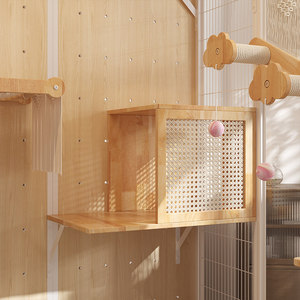 Miao Zan Bohem Tarzı Yuvarlak Kedi Villası Lüks Üst Düzey Panoramik Ekstra Geniş Alanlı Ev Kedi Kafesi Cam Dolaplı Monte Edilmiş - Product Image 4
