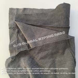 Trapos de algodón reciclado Hoting, paños de limpieza de algodón, trapos industriales de algodón para limpieza, trapos de forro polar cortado, paños de limpieza tipo sudadera - Product Image 4