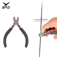 Pince à arc SPG, arc à poulies, arc recurve, cordon d'arc en acier inoxydable, boucle en D, embouts de flèche, bouton en laiton, outil multifonction