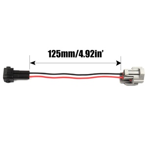 Adaptateur d'injecteur de carburant, faisceau de câblage en cuivre, connecteur automobile 2 voies Jecs mâle Denso femelle, assemblage de câbles de conversion - Product Image 2