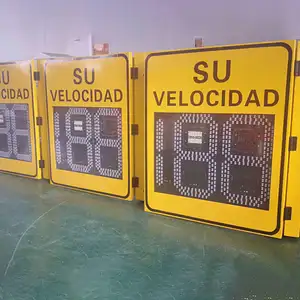 Señales de radar de velocidad LED digitales personalizadas señales de radar de energía solar señal de límite de velocidad señales de radar de velocidad