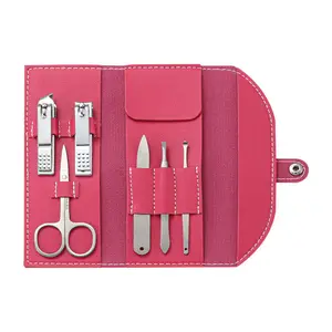 Nail Clippers Kit Stainless Steel Pedicure Grooming Set Full Function Nail Care Tools Manicure Set With Leather