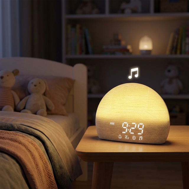 Sleek Modern Sound Machine Intelligent Wake up Light With User Centric Design Ultimate Sunrise Simulator Bedroom Set Pro