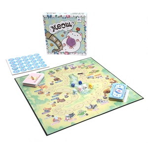 Jeu de société personnalisé sur le thème des chats, vente en gros, stratégie de gestion des animaux de compagnie, jeu de table éducatif familial, fabricant OEM - Product Image 1