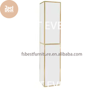 Tables de bar pliantes portables en acrylique blanc avec structure en acier inoxydable pour la maison moderne et l'hôtellerie