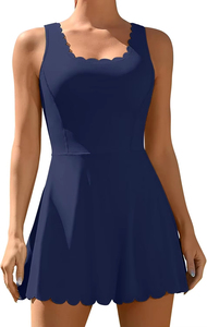 Ensemble jupe unisexe personnalisable pour le golf et le tennis, avec short à dos en V rembourré amovible, deux poches latérales séparées et encolure festonnée pour adultes - Product Image 6