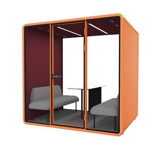 Cabine de réunion acoustique moderne et mobile pour 4 personnes, isolation phonique, pour l'extérieur - Product Image 6