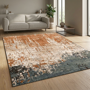 High Quality Contemporary Hand-Knotted Modern Wool Rug with Abstract Pattern for Living Room & Modern Interior - Product Image 1