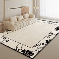 Tapis moderne sur mesure en fausse laine imprimé grand format, design 3D, tapis de salon lavable, tapis de sol